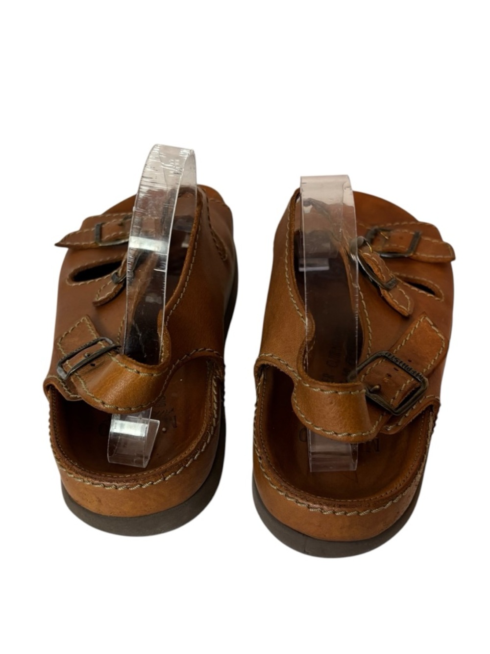 Mephisto Sandal triple buckle strap Brown Leather Men’s Size US 10 EU 44 - Picture 7 of 8